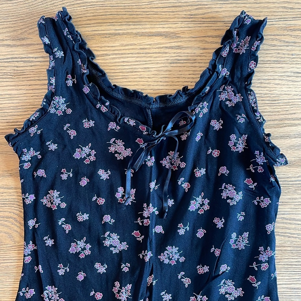 Black floral dress